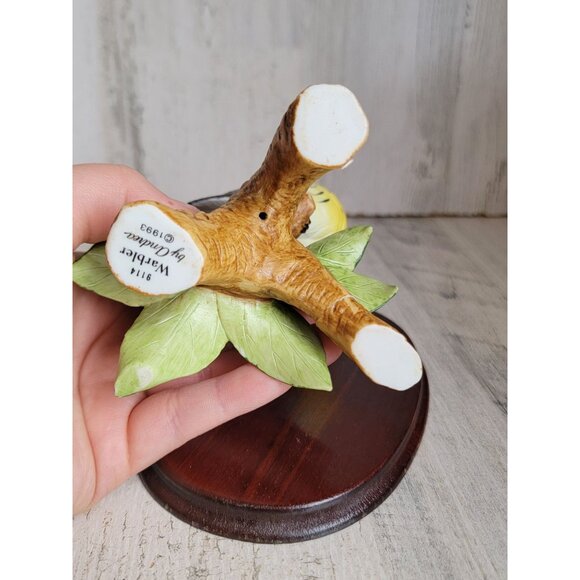 Andrea by Sadek Warbler 1993 vintage 9114 bird flower figure decor - Picture 8 of 8